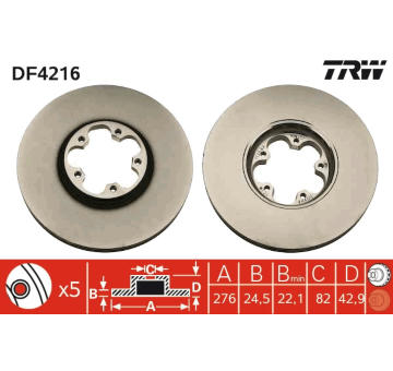 Brzdový kotouč TRW DF4216