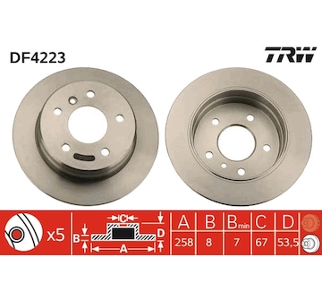 Brzdový kotouč TRW DF4223