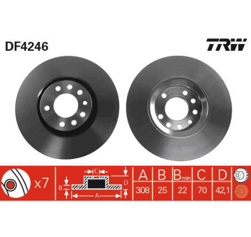 Brzdový kotouč TRW DF4246