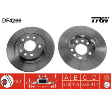 Brzdový kotouč TRW DF4266