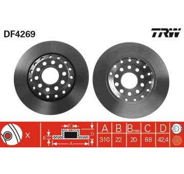 Brzdový kotouč TRW DF4269