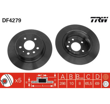 Brzdový kotouč TRW DF4279