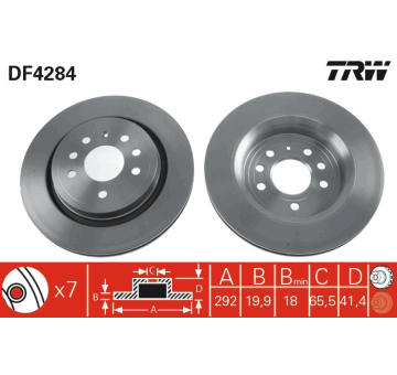 Brzdový kotouč TRW DF4284