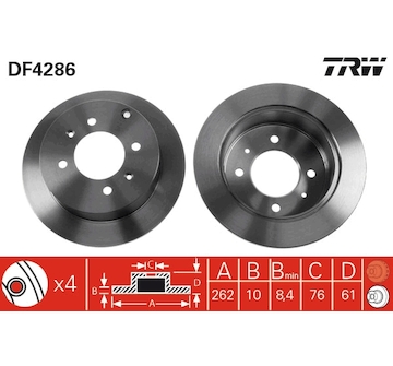 Brzdový kotouč TRW DF4286