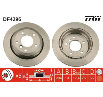 Brzdový kotouč TRW DF4296