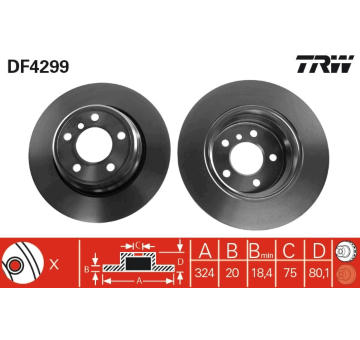 Brzdový kotouč TRW DF4299