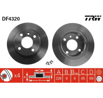 Brzdový kotouč TRW DF4320