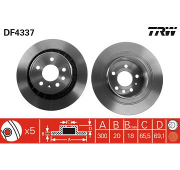 Brzdový kotouč TRW DF4337