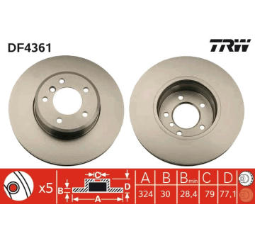 Brzdový kotouč TRW DF4361