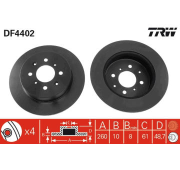 Brzdový kotouč TRW DF4402