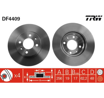 Brzdový kotouč TRW DF4409