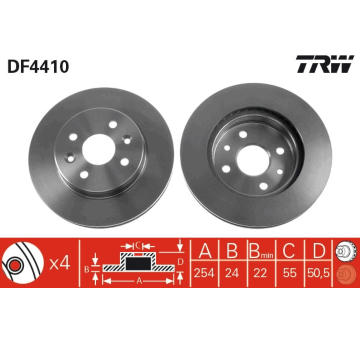 Brzdový kotouč TRW DF4410