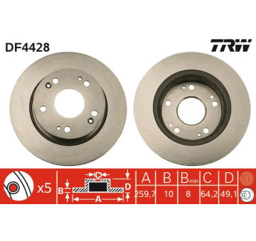 Brzdový kotouč TRW DF4428