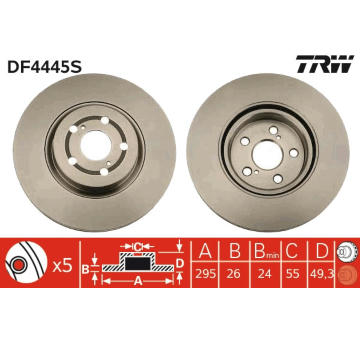 Brzdový kotouč TRW DF4445S