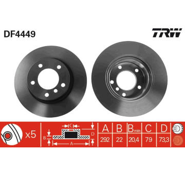 Brzdový kotouč TRW DF4449