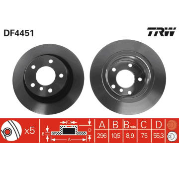 Brzdový kotouč TRW DF4451