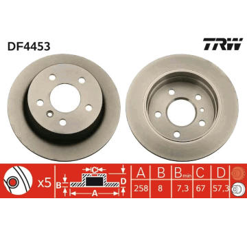 Brzdový kotouč TRW DF4453