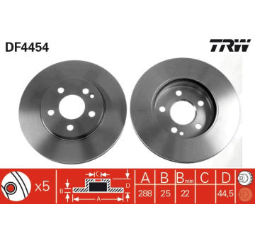 Brzdový kotouč TRW DF4454