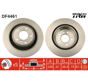 Brzdový kotouč TRW DF4461