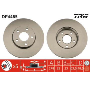 Brzdový kotouč TRW DF4465