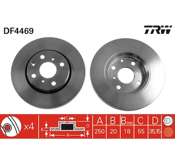 Brzdový kotouč TRW DF4469