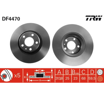 Brzdový kotouč TRW DF4470