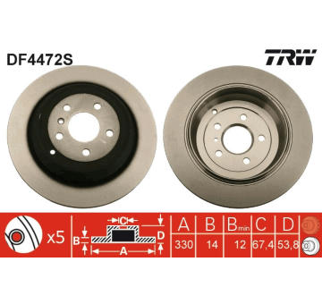 Brzdový kotouč TRW DF4472S