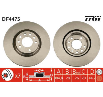 Brzdový kotouč TRW DF4475