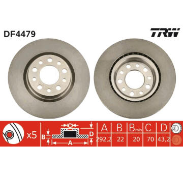 Brzdový kotouč TRW DF4479