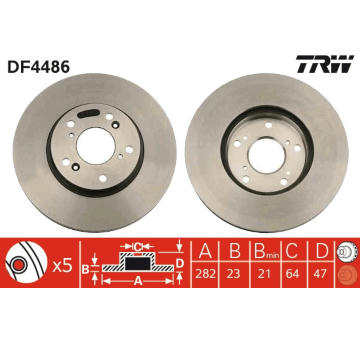 Brzdový kotouč TRW DF4486