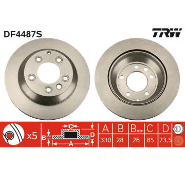 Brzdový kotouč TRW DF4487S