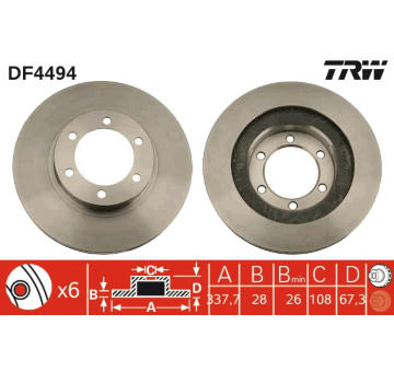 Brzdový kotouč TRW DF4494