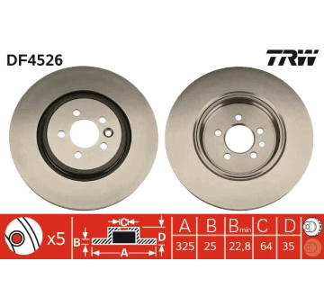 Brzdový kotouč TRW DF4526