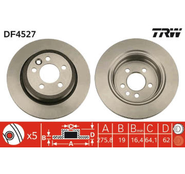 Brzdový kotouč TRW DF4527