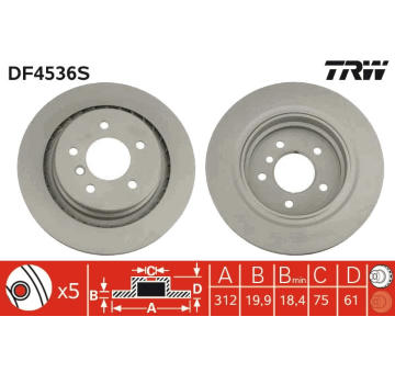 Brzdový kotouč TRW DF4536S