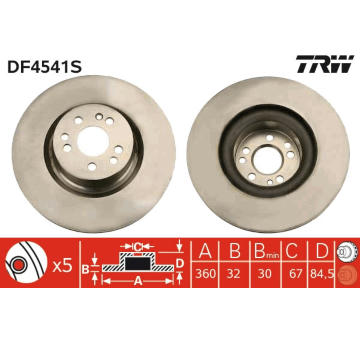 Brzdový kotouč TRW DF4541S