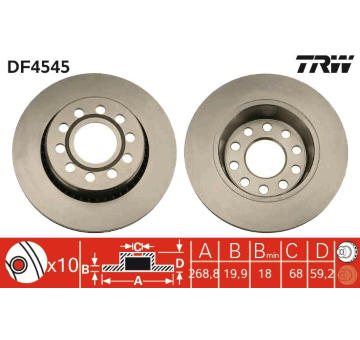 Brzdový kotouč TRW DF4545