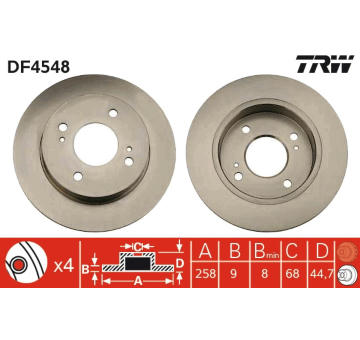 Brzdový kotouč TRW DF4548