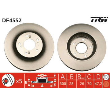 Brzdový kotouč TRW DF4552