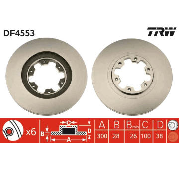 Brzdový kotouč TRW DF4553