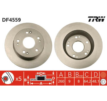 Brzdový kotouč TRW DF4559