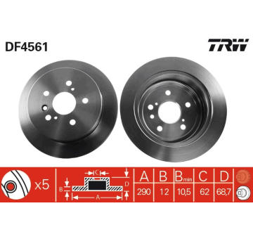 Brzdový kotouč TRW DF4561