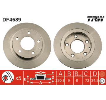 Brzdový kotouč TRW DF4689