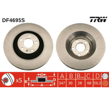 Brzdový kotouč TRW DF4695S