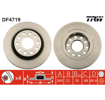 Brzdový kotouč TRW DF4719