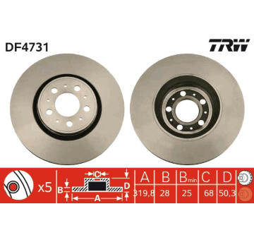 Brzdový kotouč TRW DF4731