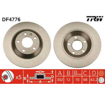 Brzdový kotouč TRW DF4776