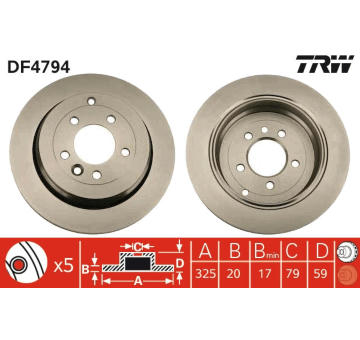 Brzdový kotouč TRW DF4794