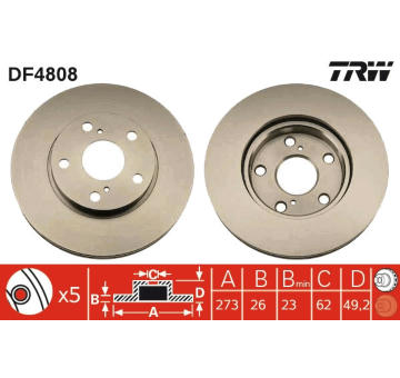 Brzdový kotouč TRW DF4808