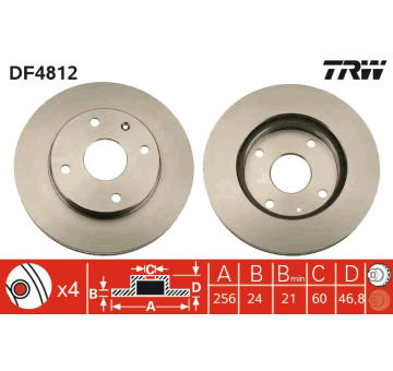 Brzdový kotouč TRW DF4812